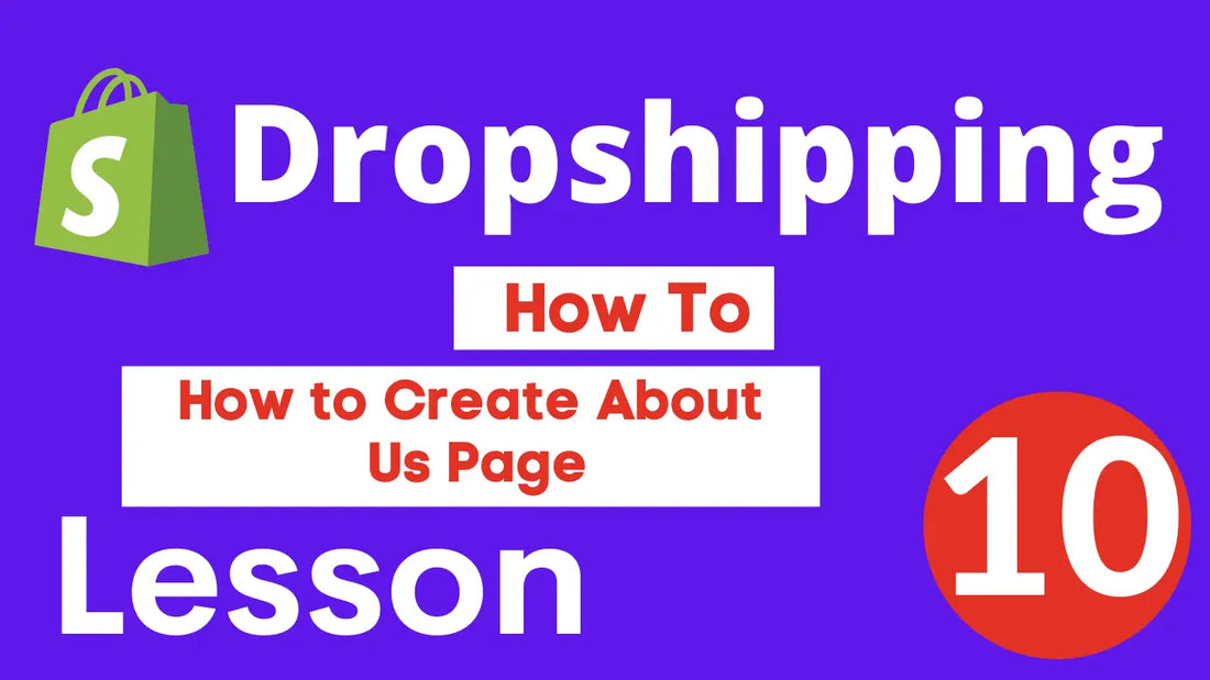How to Create About Us Page in Shopify dropshipping tutorial for beginners 2022