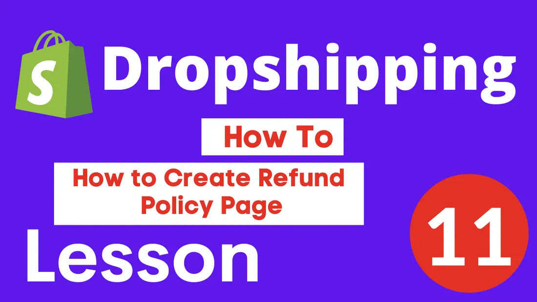 How to Create Refund Policy Page | Shopify dropshipping tutorial for beginners 2022