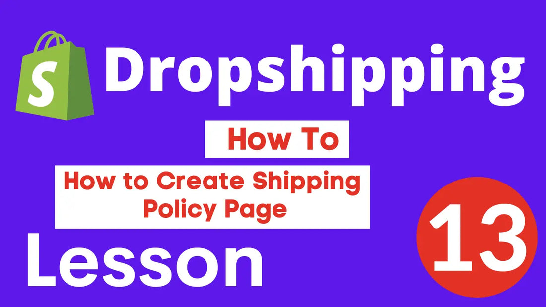 How to Create Shipping Policy Page In Shopify dropshipping tutorial 2022
